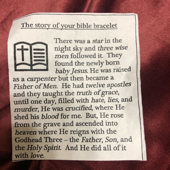New Unique Bible story bracelet - Picture 2 of 4